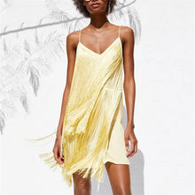 Cargar imagen en el visor de la galería, Tassel Spaghetti Strap Dress