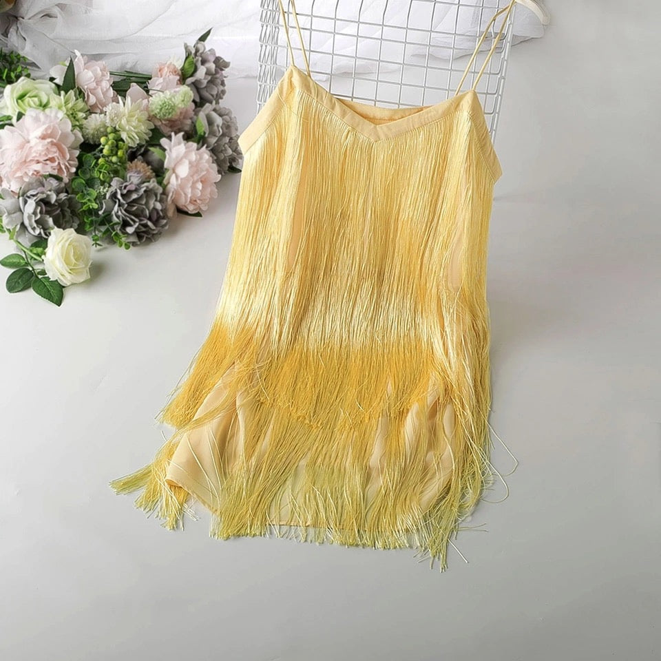 Tassel Spaghetti Strap Dress