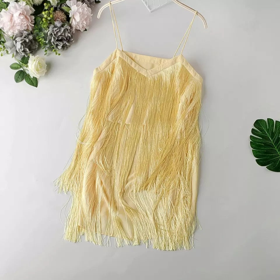 Tassel Spaghetti Strap Dress