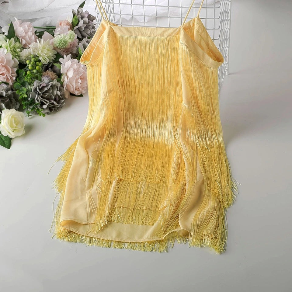 Tassel Spaghetti Strap Dress